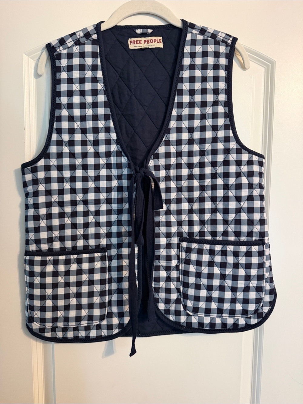 Free People Cotton Gingham Vest | XS